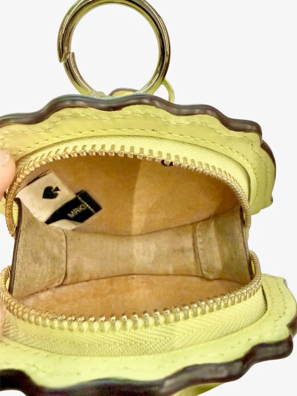 Kate Spade Lemon Meringue Puffy Fish Coin Purse Yellow Fish